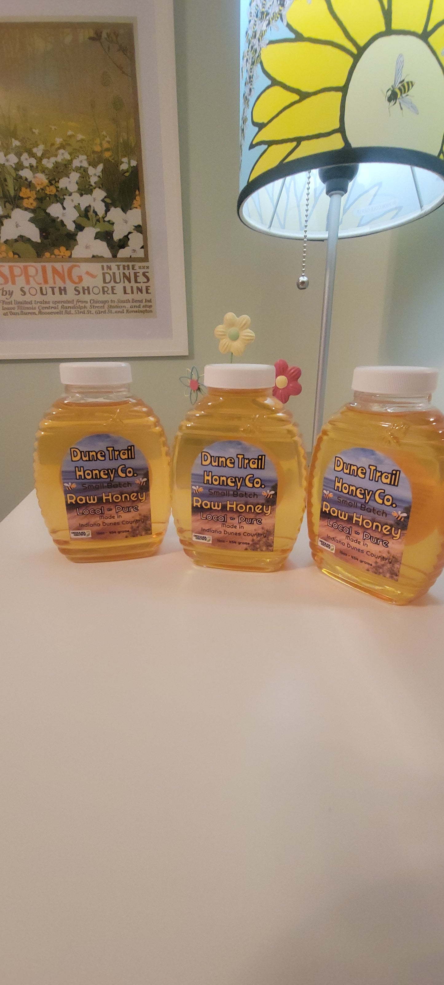 1lb bottle of raw small batch Dune Trail Honey... bottled May 1st 2025