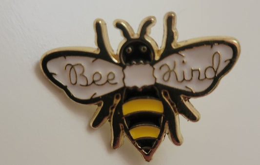 Bee kind enamel hat pin