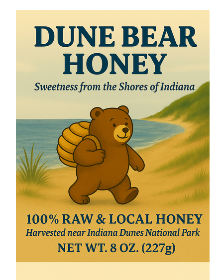 1st harvest of 2026!  Dune Bear 8oz of Duneland raw honey